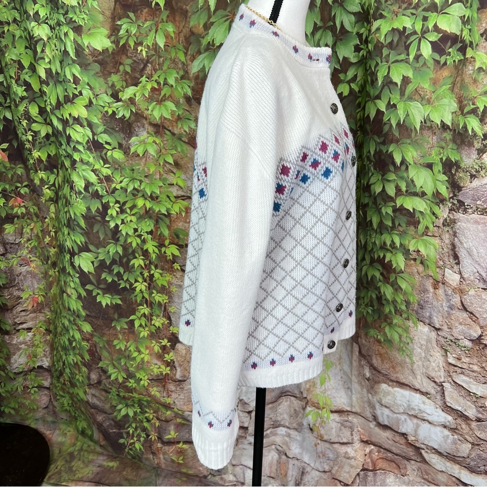 VINTAGE AMANA WOOLEN MILL Nordic Cardigan, 44/XL - Picture 7 of 10